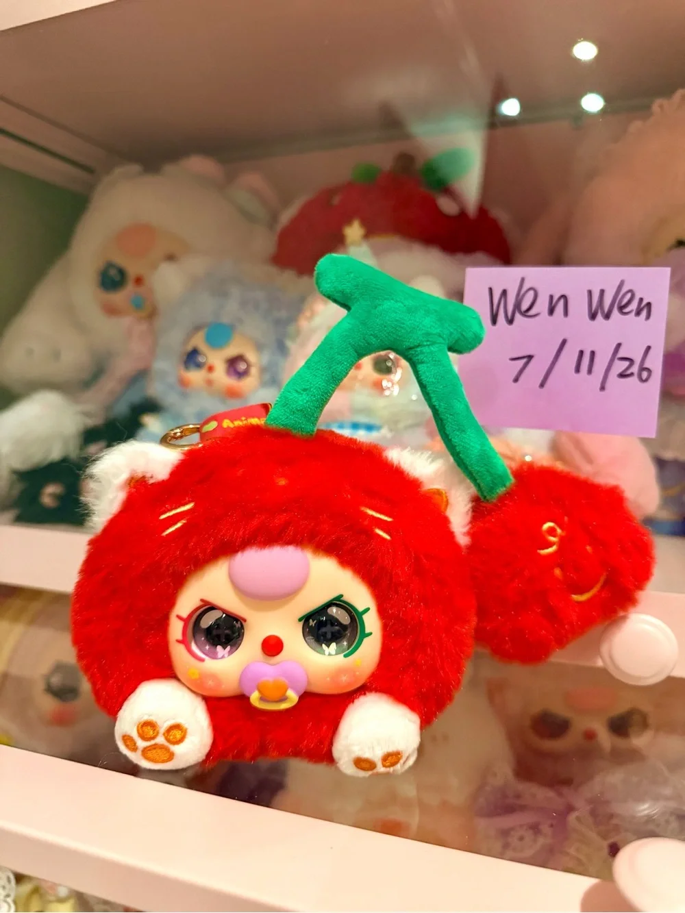 Super RARE BB3 Secret Red Cherry Plush Keychain